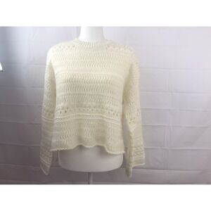 Urban Revivo Sweater Women's Cream Knit Size 4  Bell Sleeve